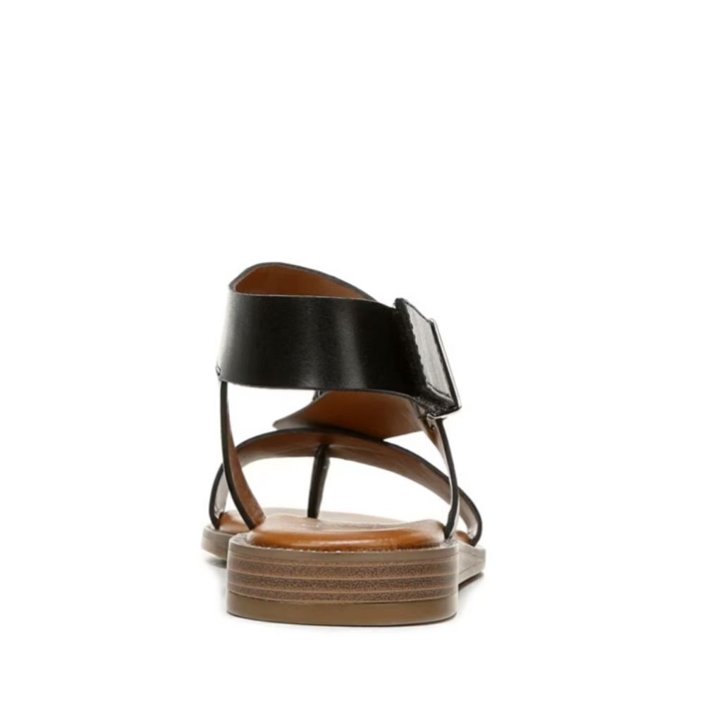 New Franco Sarto Sandals Glenni Strappy Flat Black Leather size 6 - Picture 6 of 10